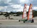 Land sailing on the beach