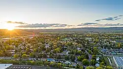 View of Ammon looking towards the foothills