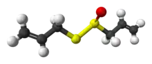 Ball and stick model of R-allicin