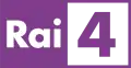 Rai 4's second and previous logo was used from 18 May 2010 to 11 September 2016.