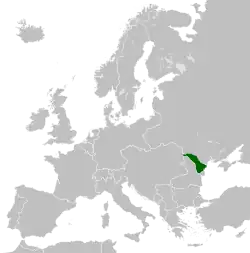 Territory claimed by the Moldavian Democratic Republic