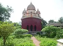 Akui: Pancha ratna Radha Kanta temple, built in 1764 with terracotta facade