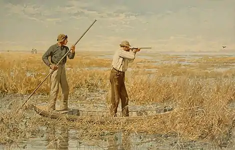 Rail Shooting, by A B Frost from Shooting Pictures, by Scribner & Sons (1895)