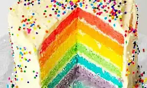 Rainbow layer cake