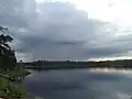 Rainstorm skirts over Keats Lake