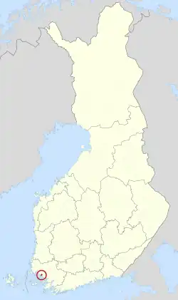 Location of Raisio in Finland