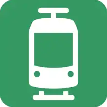 Logo for the city center tram network