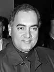 An image of Rajiv Gandhi.