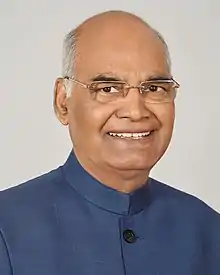 Kovind wearing a blue suit jacket.