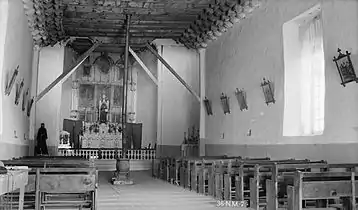 Historic American Buildings Survey James M. Slack, Photographer, March 16, 1934, INTERIOR NAVE (LOOKING WEST) - Mission Church of Ranchos de Taos, Ranchos de Taos, Taos County, NM