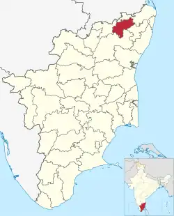 Location in Tamil Nadu