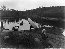 Raquette River at the Sweeney Carry, 1888.  Photo by Seneca Ray Stoddard.