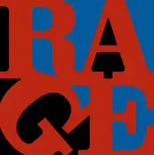 RAGE Red letters on a Black-Blue background for the Renegades cover.