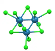 Re3Cl12 cluster subunit in ReCl3