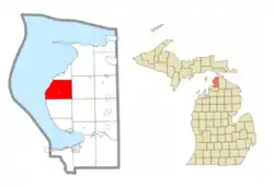 Location within Emmet County