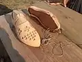 Medieval turnshoes being made on modern lasts (2016)