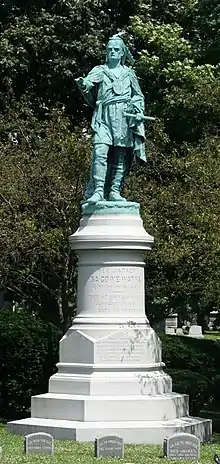 Red Jacket statue sculpted by James G. C. Hamilton, 1890.