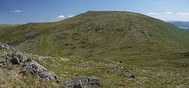 Looking over Scandale Pass to Red Screes. Middle Dodd is on the left.