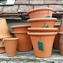 Terracotta flowerpots