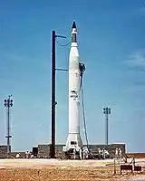 Preparation for launch of Redstone-Sparta CC-2029 at Woomera LA8