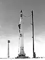 Preparation for launch of Redstone-Sparta CC-2029 at Woomera LA8