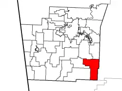 Location of Reed Township in Washington County