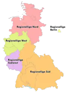 The Regionalligen from 1963 to 1974.