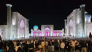 Registan at night