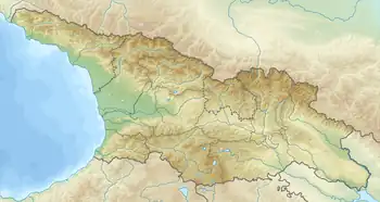 Map showing the location of Satsurblia Cave Natural Monument