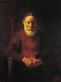 An Old Man in Red (c. 1652–54) at Hermitage Museum in Saint Petersburg, Russia