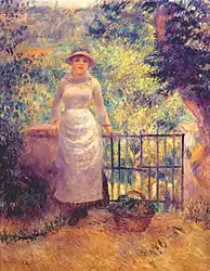 Aline at the Gate or Girl in the Garden, 1884