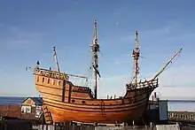 The Ferdinand Magellan's Nao Replica in the Museo Nao Victoria in Punta Arenas Chile, the first ship to sail it