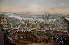 The siege of united Christian forces in Buda, 1686, by Frans Geffels