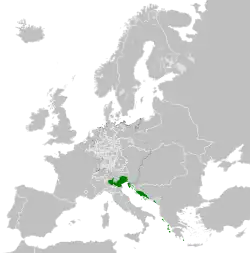 The Republic of Venice in 1789, on the eve of the French Revolution