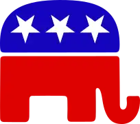 The red, white and blue elephant