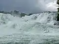 Close-up of the falls.