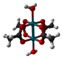 In rhodium(II) acetate, the four acetate groups are bridging ligands.