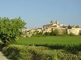 A view of the church and bell tower in Rians