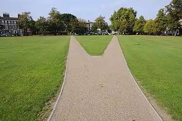 Footpaths crossing Richmond Green