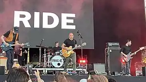 Ride performing in Barcelona in 2022, from left to right: Bell, Colbert, Gardener, Queralt