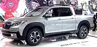 2017 Honda Ridgeline showing off exterior OEM accessories