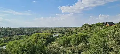 The Riet River flows at the eastern edge of the park at the Lilydale Lodge.