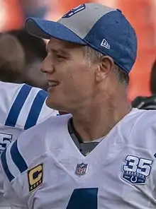 A profile picture of Vinatieri wearing Colts gear