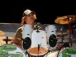 Rikki Rockett live with Poison on July 24, 2000 at the Moondance Jam