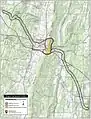 Map of Ringgold Gap Battlefield core and study areas by the American Battlefield Protection Program