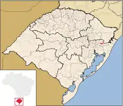 Location in Rio Grande do Sul, Brazil