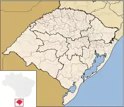 Location of Porto Vera Cruz in Rio Grande do Sul