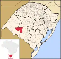 Location in Rio Grande do Sul  state