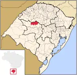 Location in Rio Grande do Sul  state