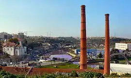 The Trancão River winding through the heart of Sacavém